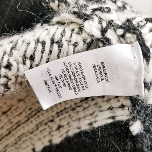 Alpaca Wool Knee Length Open Front Cardigan Oversized Sweater Size S - Picture 6 of 6